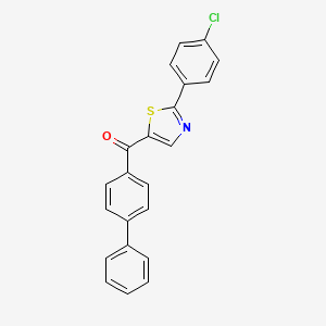 molecular formula C22H14ClNOS B2717010 [1,1'-Biphenyl]-4-yl[2-(4-chlorophenyl)-1,3-thiazol-5-yl]methanone CAS No. 339008-20-7