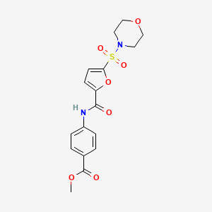 molecular formula C17H18N2O7S B2717011 methyl 4-[5-(morpholine-4-sulfonyl)furan-2-amido]benzoate CAS No. 1171525-23-7