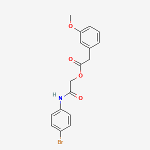 molecular formula C17H16BrNO4 B2717014 2-[(4-Bromophenyl)amino]-2-oxoethyl (3-methoxyphenyl)acetate CAS No. 475237-14-0