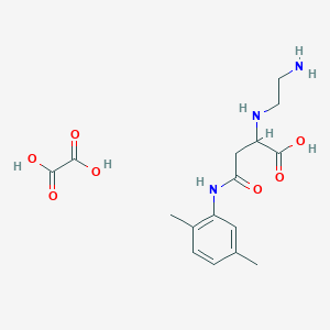 molecular formula C16H23N3O7 B2717017 2-(2-Aminoethylamino)-4-(2,5-dimethylanilino)-4-oxobutanoic acid;oxalic acid CAS No. 1393654-54-0