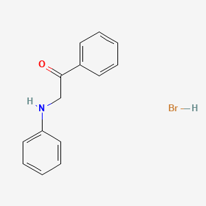 molecular formula C14H14BrNO B2717023 2-Anilino-1-phenylethanone;hydrobromide CAS No. 1081549-09-8