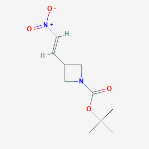 molecular formula C10H16N2O4 B2717030 Tert-butyl 3-[(E)-2-nitroethenyl]azetidine-1-carboxylate CAS No. 1824882-94-1