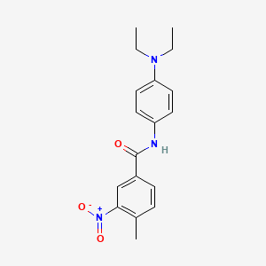 molecular formula C18H21N3O3 B2717050 N-[4-(diethylamino)phenyl]-4-methyl-3-nitrobenzamide CAS No. 305375-23-9