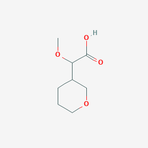 molecular formula C8H14O4 B2717053 2-Methoxy-2-(oxan-3-yl)acetic acid CAS No. 1598212-47-5