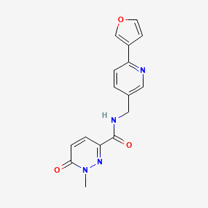 molecular formula C16H14N4O3 B2717055 N-((6-(呋喃-3-基)吡啶-3-基)甲基)-1-甲基-6-氧代-1,6-二氢吡啄啉-3-羧酰胺 CAS No. 2034226-85-0