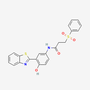N-(3-(benzo[d]thiazol-2-yl)-4-hydroxyphenyl)-3-(phenylsulfonyl)propanamide