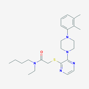 molecular formula C24H35N5OS B2717059 N-butyl-2-((3-(4-(2,3-dimethylphenyl)piperazin-1-yl)pyrazin-2-yl)thio)-N-ethylacetamide CAS No. 1030087-48-9