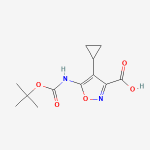 4-Cyclopropyl-5-[(2-methylpropan-2-yl)oxycarbonylamino]-1,2-oxazole-3-carboxylic acid