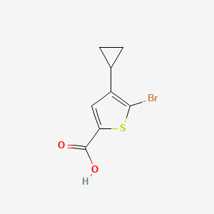 molecular formula C8H7BrO2S B2717069 5-Bromo-4-(cyclopropyl)thiophene-2-carboxylic acid CAS No. 2231413-55-9