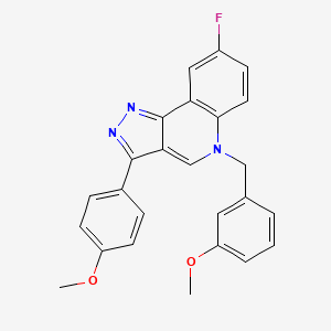 molecular formula C25H20FN3O2 B2717070 8-fluoro-5-(3-methoxybenzyl)-3-(4-methoxyphenyl)-5H-pyrazolo[4,3-c]quinoline CAS No. 866348-50-7