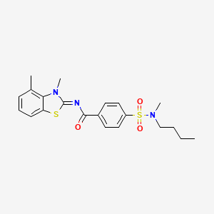(Z)-4-(N-butyl-N-methylsulfamoyl)-N-(3,4-dimethylbenzo[d]thiazol-2(3H)-ylidene)benzamide