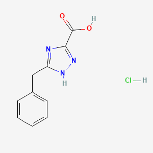 molecular formula C10H10ClN3O2 B2717085 5-Benzyl-4H-1,2,4-triazole-3-carboxylic acid hydrochloride CAS No. 1622854-83-4