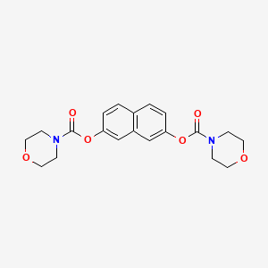 molecular formula C20H22N2O6 B2717087 7-Morpholin-4-ylcarbonyloxy-2-naphthyl morpholine-4-carboxylate CAS No. 526190-45-4