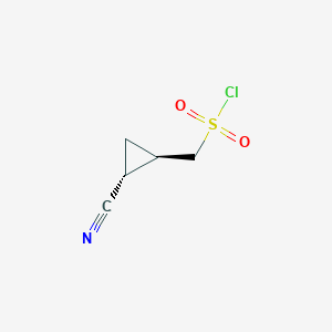 molecular formula C5H6ClNO2S B2717088 Rel-((1R,2R)-2-cyanocyclopropyl)methanesulfonyl chloride CAS No. 2230798-27-1