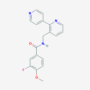 molecular formula C19H16FN3O2 B2717092 N-([2,4'-bipyridin]-3-ylmethyl)-3-fluoro-4-methoxybenzamide CAS No. 2034393-79-6