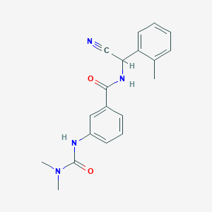 molecular formula C19H20N4O2 B2717098 N-[氰基-(2-甲基苯基)甲基]-3-(二甲基羰基氨基)苯甲酰胺 CAS No. 1385481-63-9