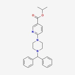molecular formula C26H29N3O2 B2717113 Isopropyl 6-(4-benzhydrylpiperazino)nicotinate CAS No. 339011-24-4