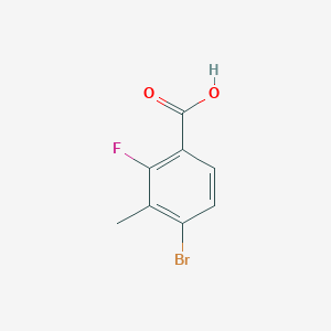 molecular formula C8H6BrFO2 B2717114 4-溴-2-氟-3-甲基苯甲酸 CAS No. 194804-90-5