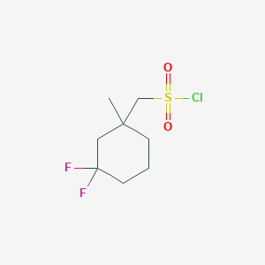 molecular formula C8H13ClF2O2S B2717132 (3,3-二氟-1-甲基环己基)甲磺酰氯 CAS No. 2408964-52-1