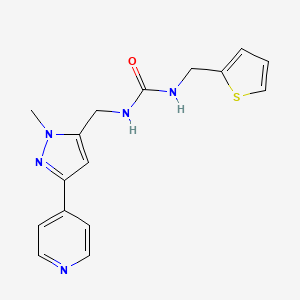 1-[(2-Methyl-5-pyridin-4-ylpyrazol-3-yl)methyl]-3-(thiophen-2-ylmethyl)urea