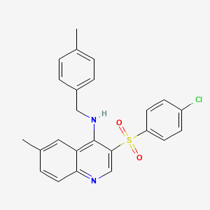 3-((4-chlorophenyl)sulfonyl)-6-methyl-N-(4-methylbenzyl)quinolin-4-amine