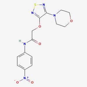 2-[(4-morpholin-4-yl-1,2,5-thiadiazol-3-yl)oxy]-N-(4-nitrophenyl)acetamide