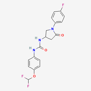 1-(4-(Difluoromethoxy)phenyl)-3-(1-(4-fluorophenyl)-5-oxopyrrolidin-3-yl)urea