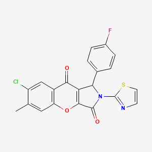 7-Chloro-1-(4-fluorophenyl)-6-methyl-2-(thiazol-2-yl)-1,2-dihydrochromeno[2,3-c]pyrrole-3,9-dione