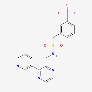 N-{[3-(pyridin-3-yl)pyrazin-2-yl]methyl}-1-[3-(trifluoromethyl)phenyl]methanesulfonamide
