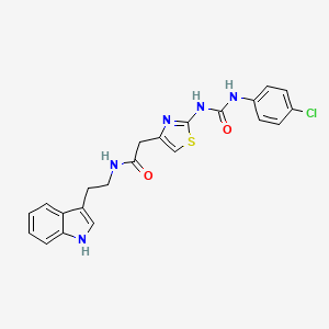 N-(2-(1H-indol-3-yl)ethyl)-2-(2-(3-(4-chlorophenyl)ureido)thiazol-4-yl)acetamide