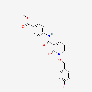 Ethyl 4-[[1-[(4-fluorophenyl)methoxy]-2-oxopyridine-3-carbonyl]amino]benzoate