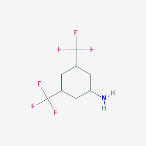 molecular formula C8H11F6N B2717167 3,5-Bis(trifluoromethyl)cyclohexan-1-amine CAS No. 58665-71-7