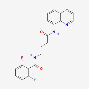 molecular formula C20H17F2N3O2 B2717174 2,6-二氟-N-(4-氧代-4-(喹啉-8-基氨基)丁基)苯甲酰胺 CAS No. 1251687-63-4