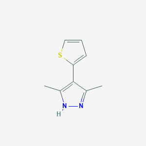 molecular formula C9H10N2S B2717180 3,5-二甲基-4-(噻吩-2-基)-1H-吡唑 CAS No. 51463-85-5