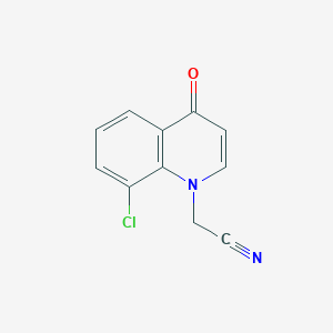 molecular formula C11H7ClN2O B2717181 (8-氯-4-氧代喹啉-1(4H)-基)乙腈 CAS No. 1169961-43-6