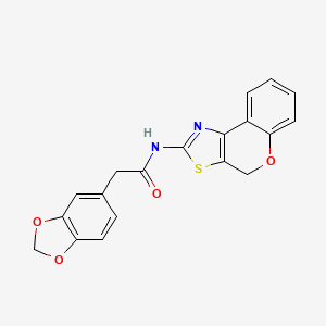 2-(benzo[d][1,3]dioxol-5-yl)-N-(4H-chromeno[4,3-d]thiazol-2-yl)acetamide