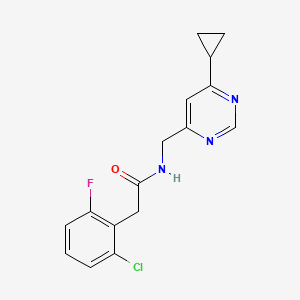 2-(2-chloro-6-fluorophenyl)-N-((6-cyclopropylpyrimidin-4-yl)methyl)acetamide