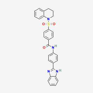 N-[4-(1H-benzimidazol-2-yl)phenyl]-4-(3,4-dihydro-2H-quinolin-1-ylsulfonyl)benzamide