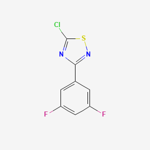 molecular formula C8H3ClF2N2S B2717199 5-Chloro-3-(3,5-difluorophenyl)-1,2,4-thiadiazole CAS No. 1491356-45-6