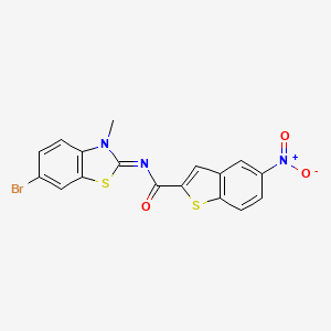 (Z)-N-(6-bromo-3-methylbenzo[d]thiazol-2(3H)-ylidene)-5-nitrobenzo[b]thiophene-2-carboxamide
