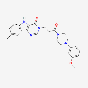3-(3-(4-(3-methoxyphenyl)piperazin-1-yl)-3-oxopropyl)-8-methyl-3H-pyrimido[5,4-b]indol-4(5H)-one