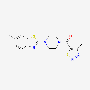 (4-Methyl-1,2,3-thiadiazol-5-yl)(4-(6-methylbenzo[d]thiazol-2-yl)piperazin-1-yl)methanone