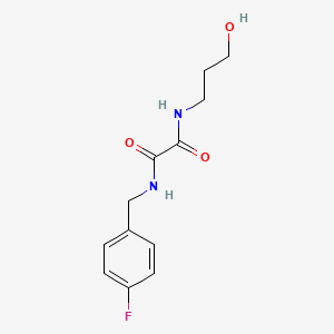 molecular formula C12H15FN2O3 B2717220 N1-(4-fluorobenzyl)-N2-(3-hydroxypropyl)oxalamide CAS No. 920393-06-2