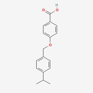molecular formula C17H18O3 B2717229 4-[(4-Isopropylbenzyl)oxy]benzenecarboxylic acid CAS No. 84404-16-0