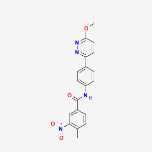 N-[4-(6-ethoxypyridazin-3-yl)phenyl]-4-methyl-3-nitrobenzamide