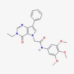 2-(3-ethyl-4-oxo-7-phenyl-3,4-dihydro-5H-pyrrolo[3,2-d]pyrimidin-5-yl)-N-(3,4,5-trimethoxyphenyl)acetamide