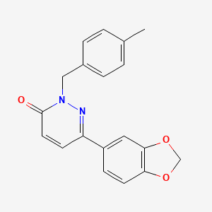 molecular formula C19H16N2O3 B2717250 6-(1,3-Benzodioxol-5-yl)-2-[(4-methylphenyl)methyl]pyridazin-3-one CAS No. 941930-31-0