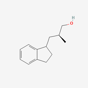 molecular formula C13H18O B2717259 (2S)-3-(2,3-Dihydro-1H-inden-1-yl)-2-methylpropan-1-ol CAS No. 2248213-37-6