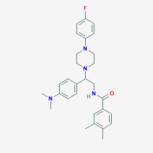 N-{2-[4-(dimethylamino)phenyl]-2-[4-(4-fluorophenyl)piperazin-1-yl]ethyl}-3,4-dimethylbenzamide