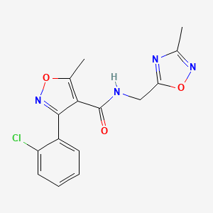 3-(2-chlorophenyl)-5-methyl-N-((3-methyl-1,2,4-oxadiazol-5-yl)methyl)isoxazole-4-carboxamide